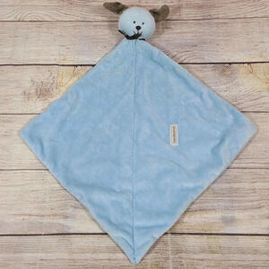 Carter's Precious Firsts Dog Lovey Security Blanket Rattle Blue Handsome 13"